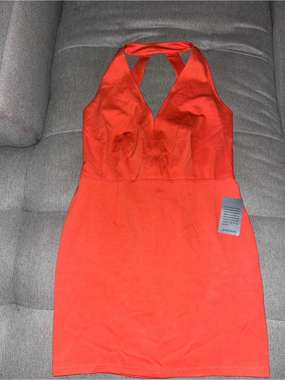 Sleeveless V-Neck coral Bodycon Dress